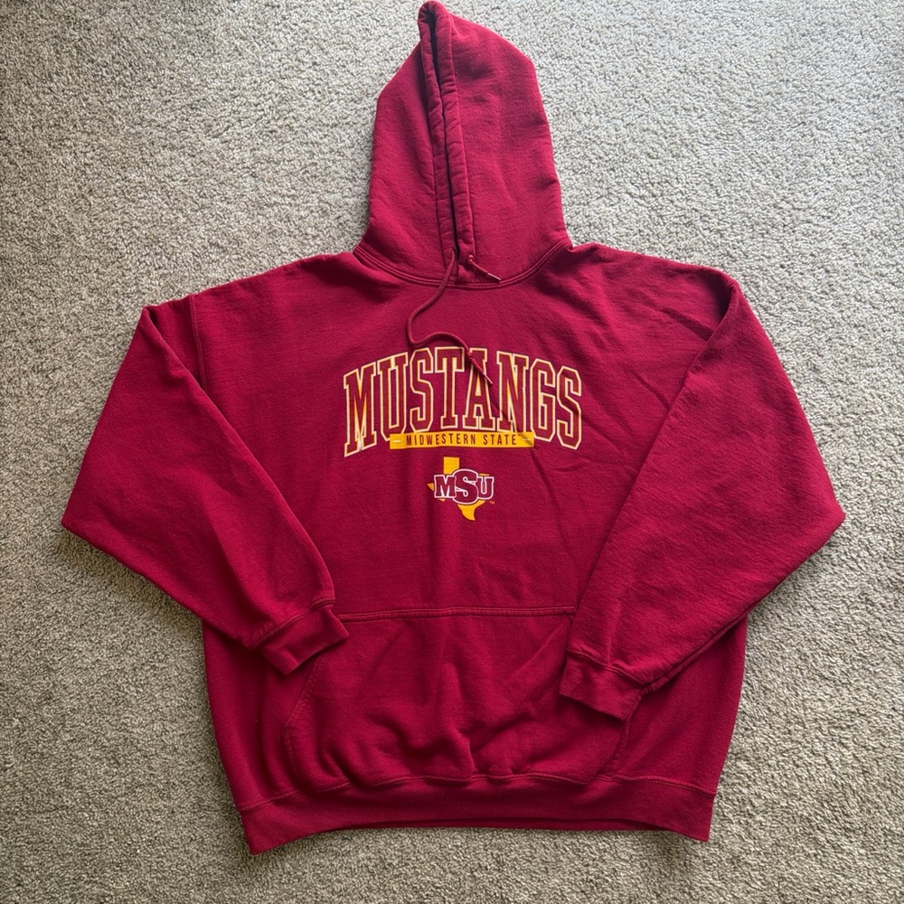 Mustangs Midwestern State MSU Red Pullover Hoodie